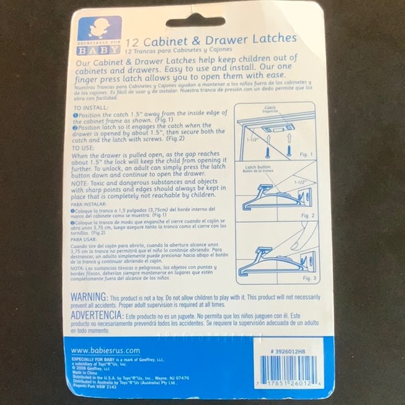 12 Cabinet & Drawer Latches - Picture 2 of 3